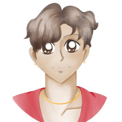 A random manga boy. Made for practicing in Procreate.
