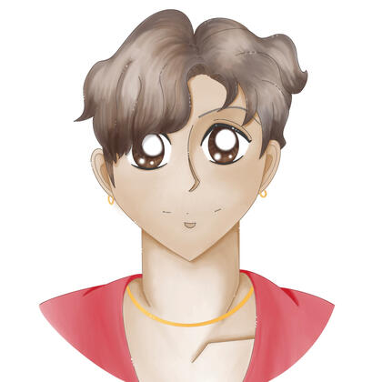 Andrew: Naoko Takeuchi style! I&#39;m very happy with this one, even though it doesn&#39;t resemble him much.