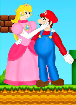 Super Mario &amp; Princess Peach for my Nephew on his 4th birthday.