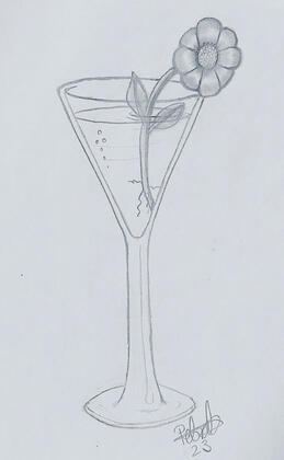 Flower in a Schnapps Glass